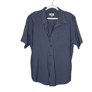Rei Coop Large Mens Blue Medium Wash Short Sleeve Sahara Button Up Shirt